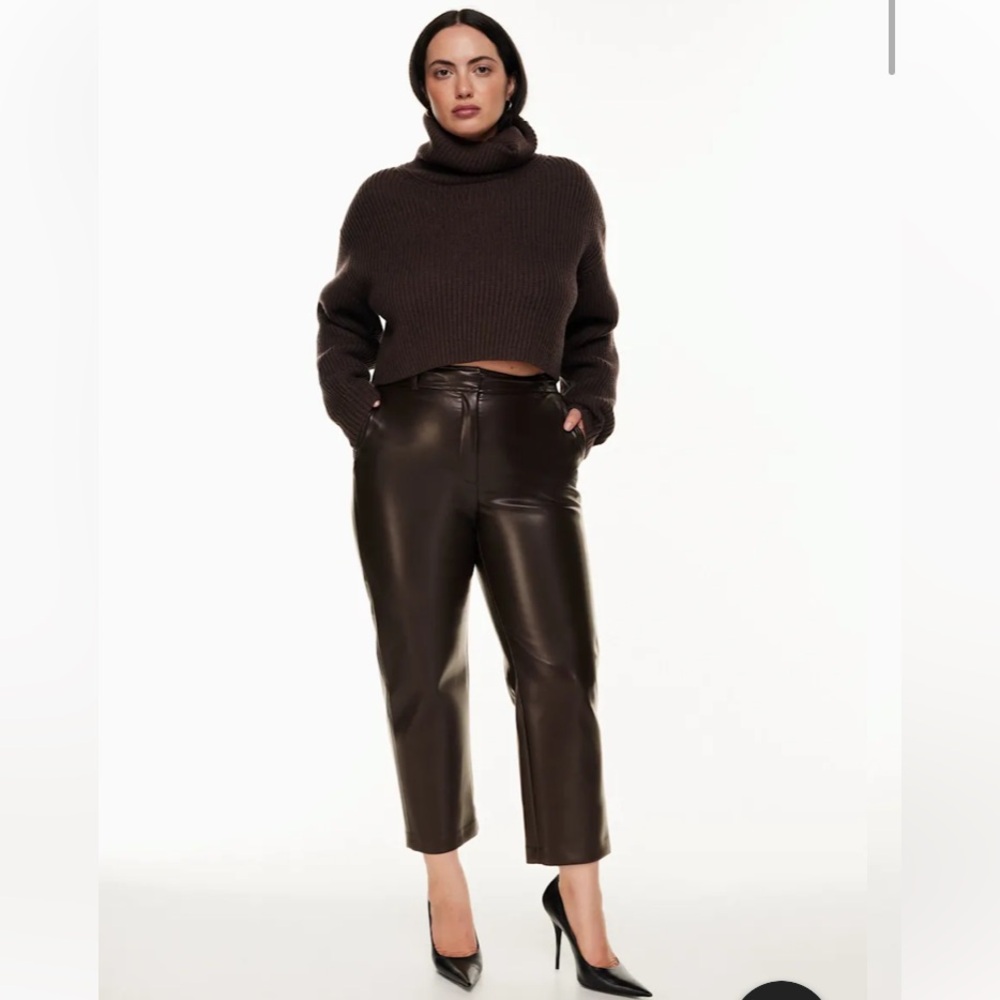 Aritzia Command Cropped vegan leather pants
